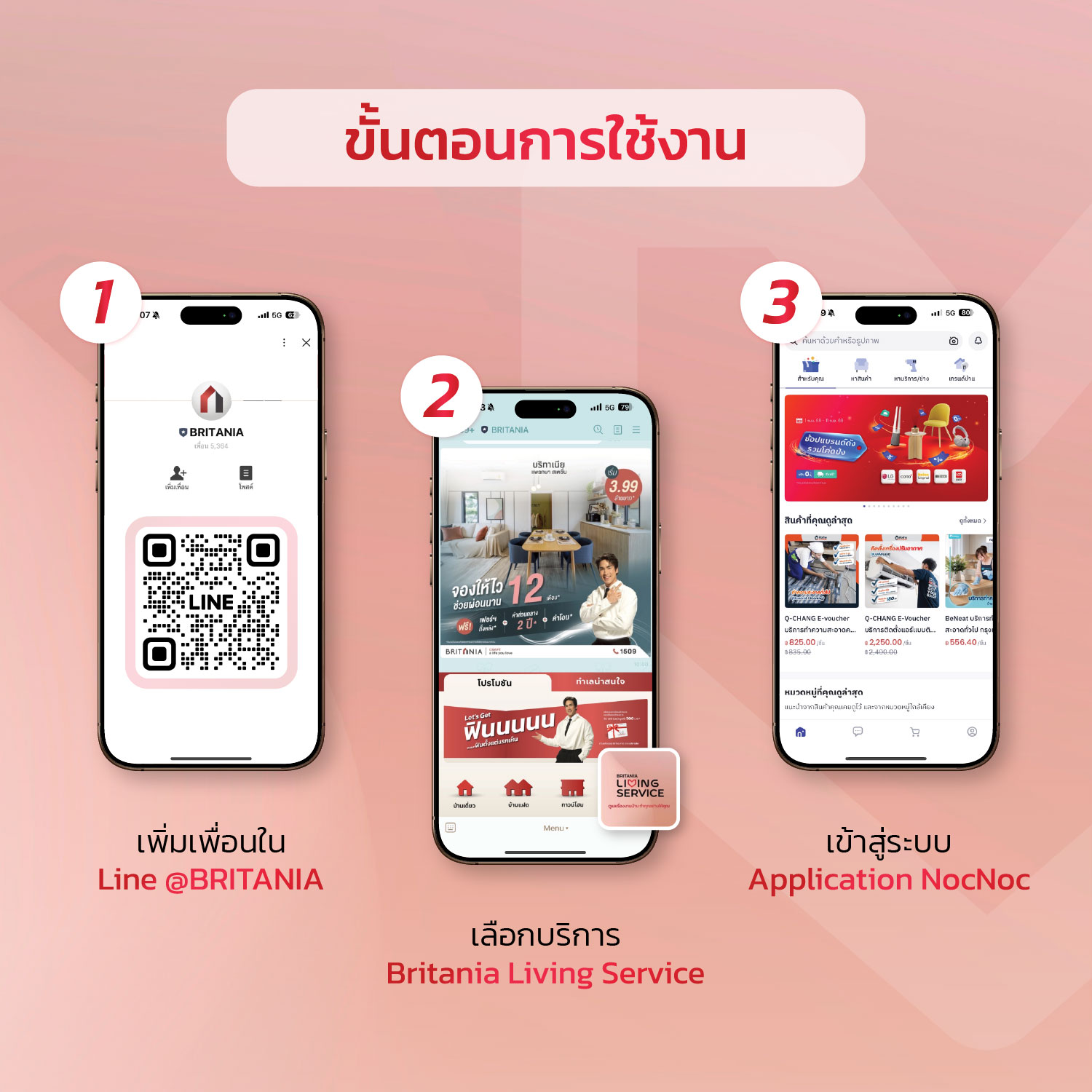 ขั้นตอน BRITANIA LIVING SERVICE